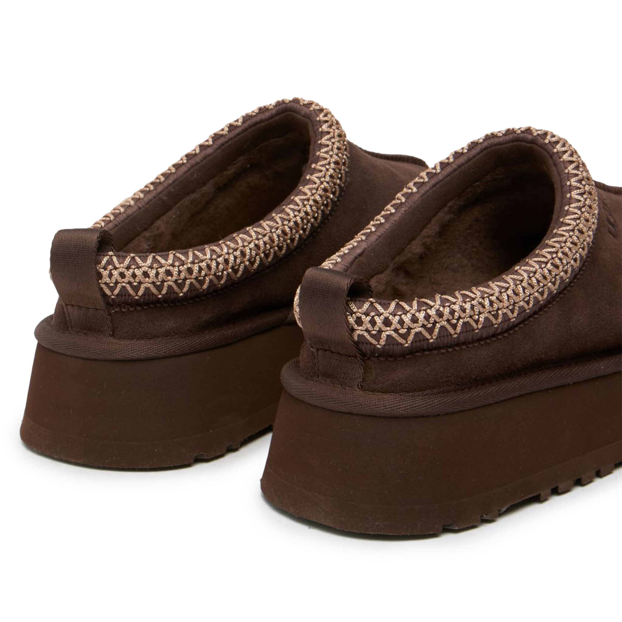 Back view of UGG Tazz Platform Burnt Cedar Slippers (W) 1122553-BCDR
